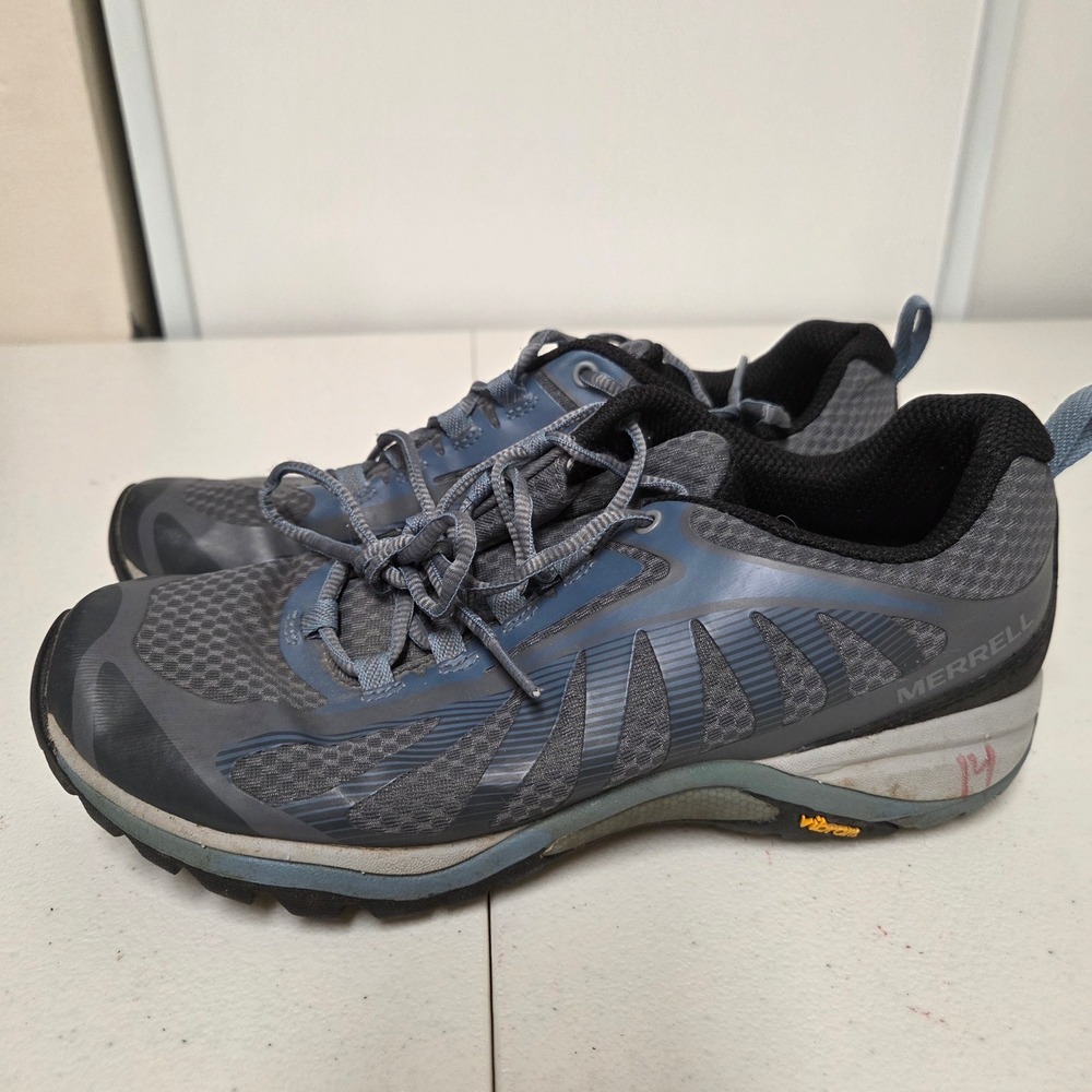 Merrell Siren Edge Q2 Womens 8.5W Blue Gray Hiking Shoes J034434W Vibram